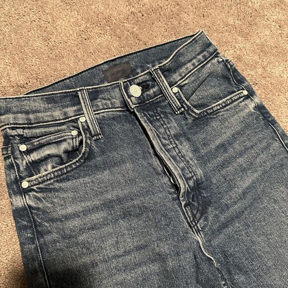 MOTHER Jeans 24 The Tomcat in Completely Over Distressed Straight High Rise - Picture 3 of 8